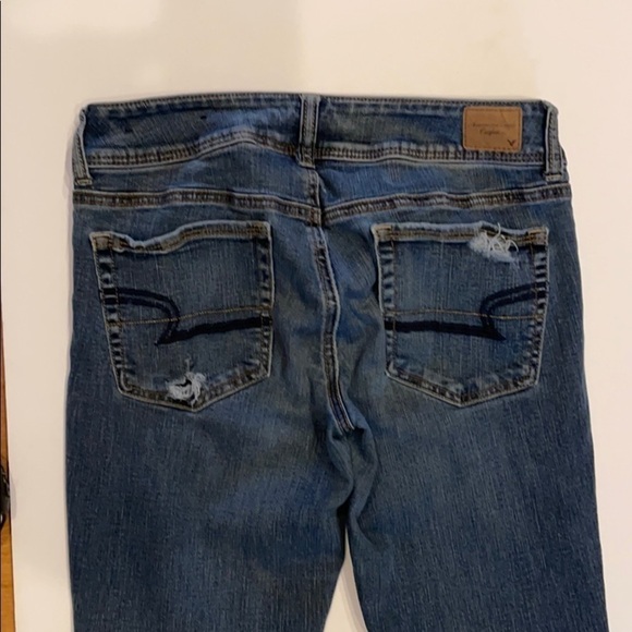 AEO Super Stretch Skinny Jeans Distressed Size 6 - Picture 5 of 7